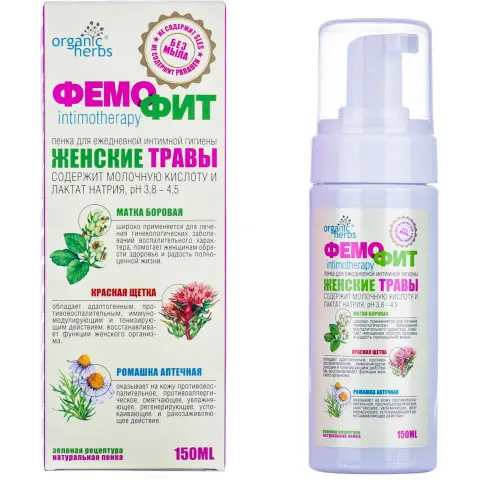 Ziołowa Pianka do Higieny Intymnej Femofit, 150 ml