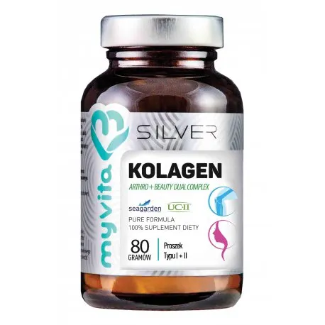 KOLAGEN PROSZEK TYPU I&II 80G SILVER MYVITA