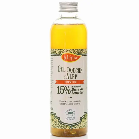 Żel pod Prysznic na Bazie Mydła Aleppo Premium 15%, Alepia, 250ml