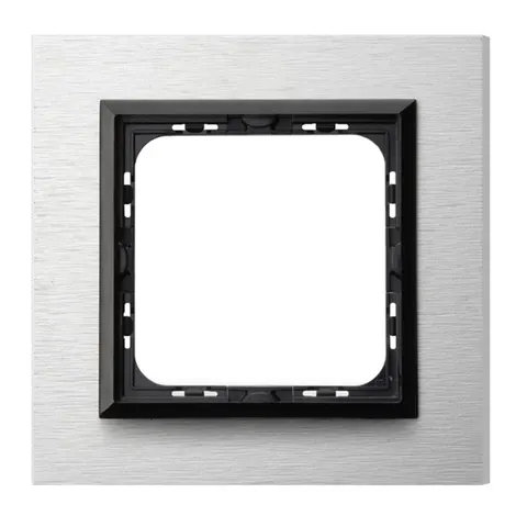 SONATA ramka pojedyncza SZCZOTKOWANE ALUMINIUM