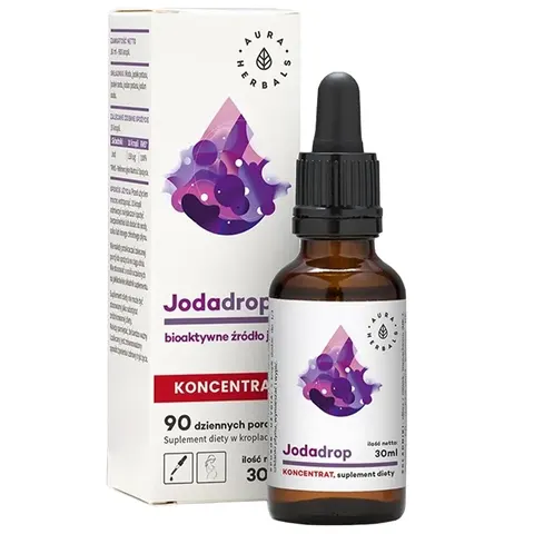 Jodadrop Bioaktywne Źródło Jodu, Koncentrat, Krople, Aura Herbals