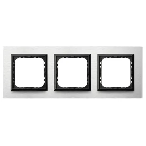 SONATA ramka potrójna SZCZOTKOWANE ALUMINIUM