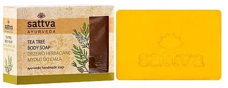 Mydło w Kostce do Ciała Drzewo Herbaciane 125 g - Sattva (Ayurveda)
