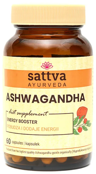 ASHWAGANDHA Suplement Diety, Sattva, 60 kapsułek