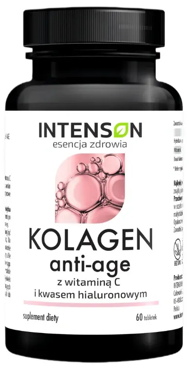 Kolagen Morski + Hialuron + Witamina C, Intenson, 120 tabletek