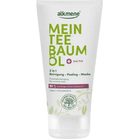 Peeling do Twarzy z Olejkiem z Drzewa Herbacianego, Alkmene Mein Teebaumöl 3in1