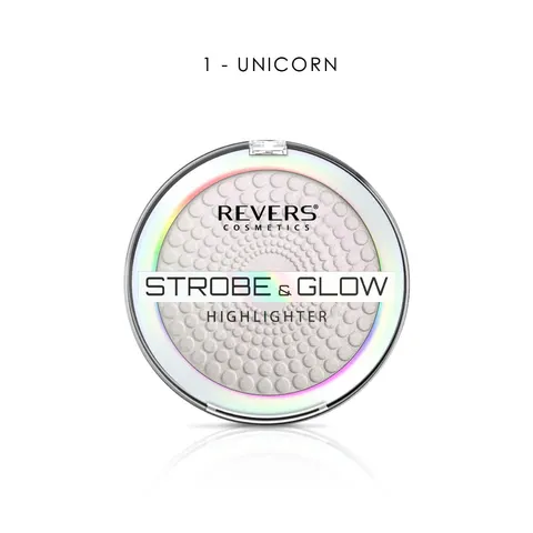REVERS Puder rozświetlający STROBE & GLOW HIGHLIGHTER 01 Unicorn, 8g