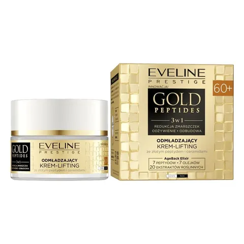 EVELINE GOLD PEPTIDES 60+ KREM-LIFTING DO TWARZY 50ML ODMŁADZAJĄCY