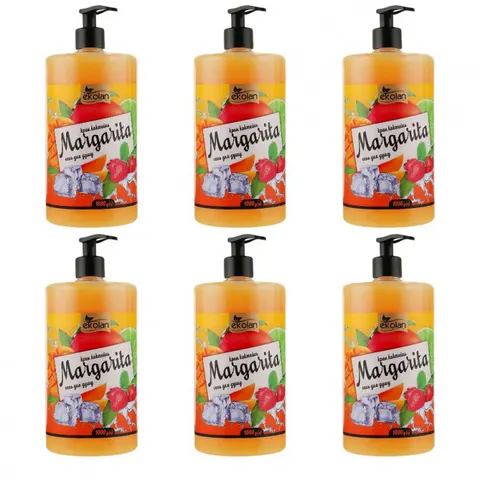 EKOLAN Kremowy żel pod prysznic MARGARITA 1000 ml, pakiet 6 szt.