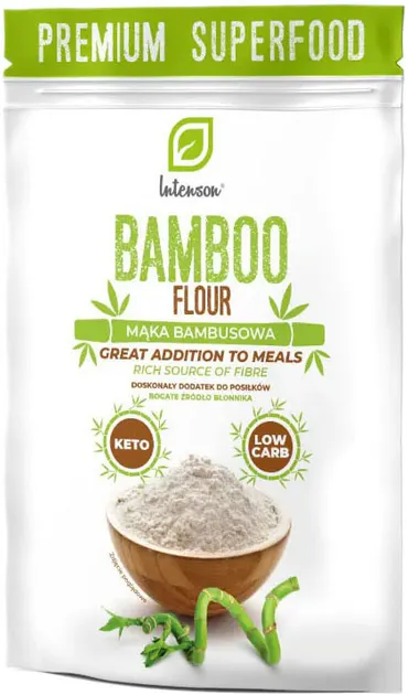 Błonnik bambusowy w proszku (Mąka bambusowa KETO), Intenson, 500g