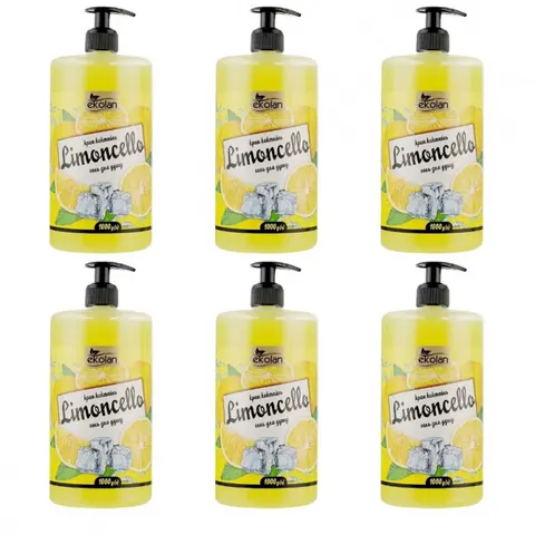 EKOLAN Kremowy żel pod prysznic LIMONCELLO 1000 ml, pakiet 6 szt.