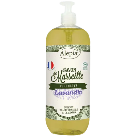 Mydło Marsylskie w Płynie z Olejkiem Lawendowym BIO, Alepia, 1000ml
