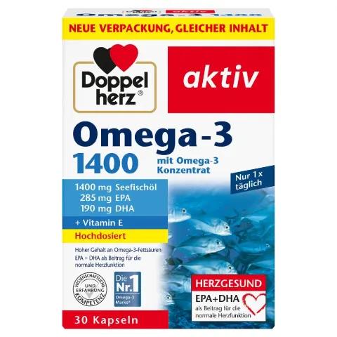 Omega-3 1400, Doppelherz, 30 kapsułek