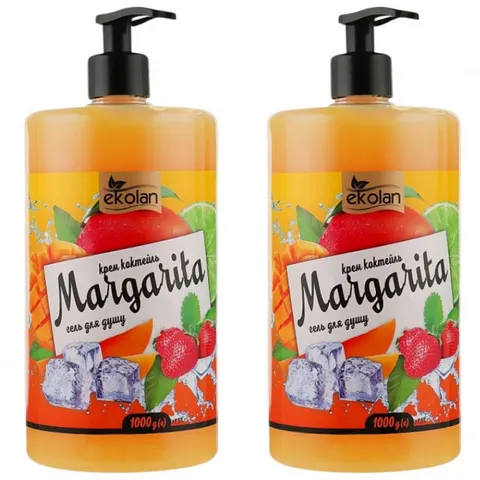 EKOLAN Kremowy żel pod prysznic MARGARITA 1000 ml, pakiet 2 szt.
