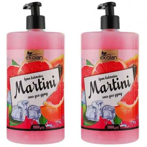 EKOLAN Kremowy żel pod prysznic MARTINI 1000 ml, pakiet 2 szt.