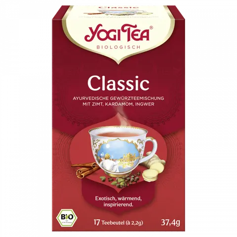 Klasyczna herbata BIO, Yogi Tea, 17 torebek x 2,2g