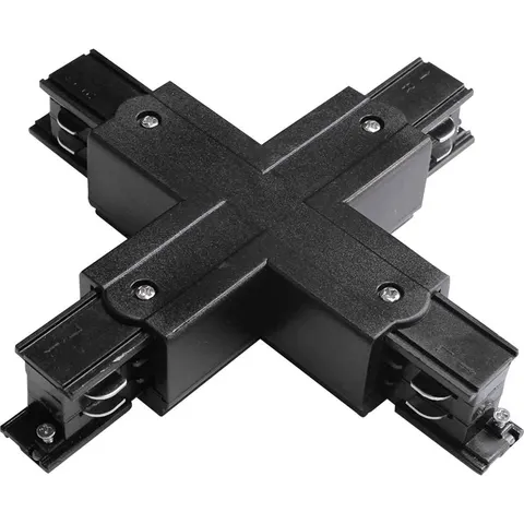 TRACK X CONNECTOR 4W BLACK - Łącznik szynoprzewodu