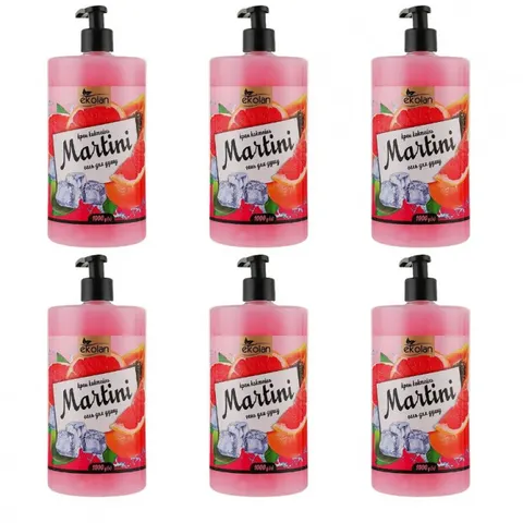 EKOLAN Kremowy żel pod prysznic MARTINI 1000 ml, pakiet 6 szt.