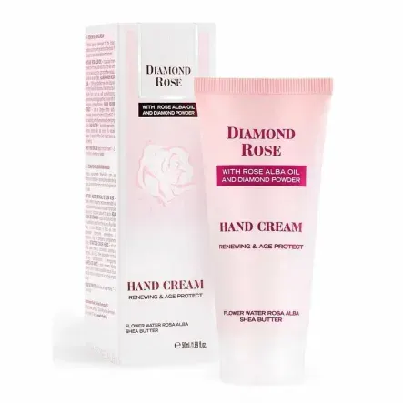 Różany Krem do Rąk Regenerująco - Ochronny, Diamond Rose, 50ml