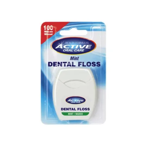 Beauty Formulas Active Oral Care Nić dentystyczna miętowa woskowana