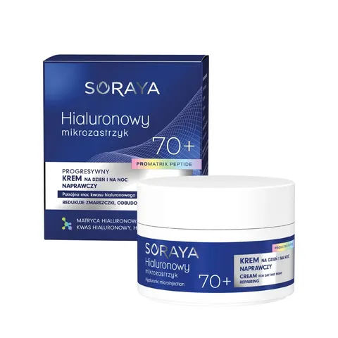 SORAYA HIALURONOWY MIKROZASTRZYK PRO MATRIX PEPTIDE 70+ KREM DO TWARZY 50ML NAPRAWCZY