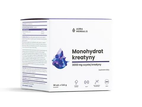 AURA HERBALS Creatine Monohydrate - Kreatyna monohydrat (30 szt.)