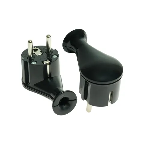 Wtyczka rozbieralna, kątowa Uni-SCHUKO, 2p+Z; 16A, 250V; WT-50 CZARNY
