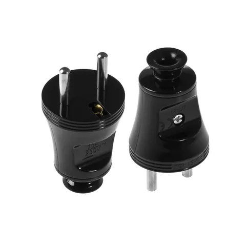 Wtyczka rozbieralna, prosta 2p+Z, 16A, 250V; WT-30 CZARNY