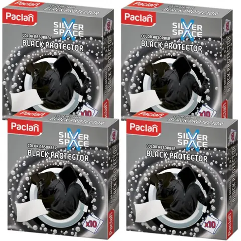 PACLAN Chusteczki do prania wyłapujące kolor BLACK 10 szt, pakiet 4 opakowań.