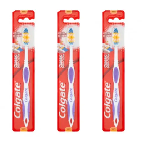 COLGATE DEEP CLEAN Szczoteczka do zębów MIĘKKA, pakiet 3 szt.