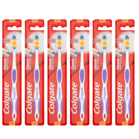 COLGATE DEEP CLEAN Szczoteczka do zębów MIĘKKA, pakiet 6 szt.