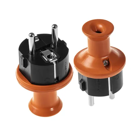 Wtyczka rozbieralna, prosta Uni-SCHUKO 16A, 250V, , hermetyczna; WT-40H POMARAŃCZOWY