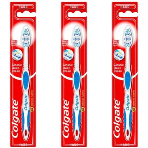 COLGATE CLASSIC DEEP CLEAN Szczoteczka do zębów TWARDA, pakiet 3 szt.
