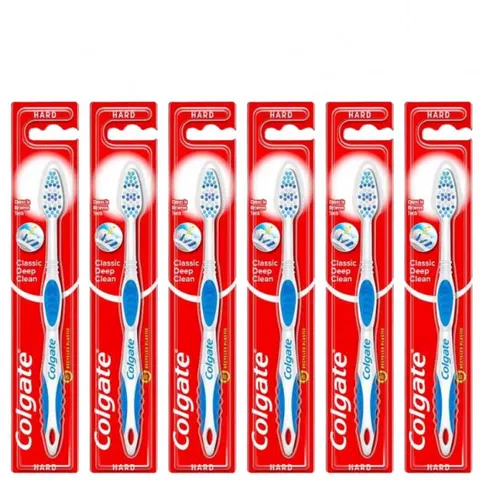 COLGATE CLASSIC DEEP CLEAN Szczoteczka do zębów TWARDA, pakiet 6 szt.