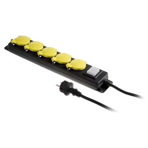 Przedłużacz warsztatowy 5x230V IP44 H05RR-F 3G1,5 5m