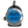 Przedłużacz bębnowy domowy HOME LINE IP20 4x2p+Z, 10A,H03VV-F; 3X1; 20m; czarny