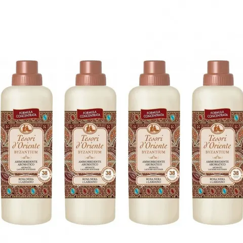 TESORI D'ORIENTE Koncentrat do płukania tkanin BYZANTIUM 38 płukań 760 ml, pakiet 4 szt.