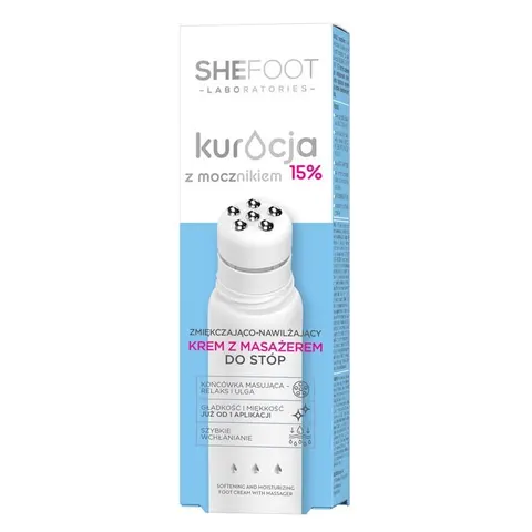 SHEFOOT Kuracja z mocznikiem Krem z masażerem