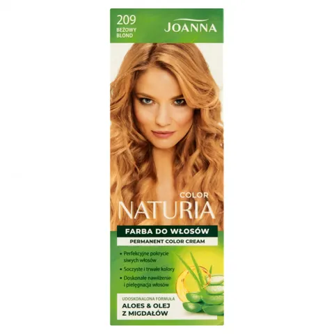 JOANNA NATURIA COLOR Farba do włosów 209 BEŻOWY BLOND