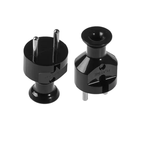 Wtyczka rozbieralna, prosta 2p, 16A, 250V; WT-21 CZARNY