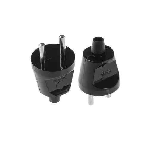 Wtyczka rozbieralna, prosta 2p, 16A, 250V; WT-20 CZARNY