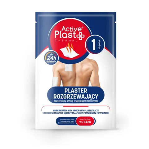 Plaster Rozgrzewający Przeciwbólowy Arnika, Active Plast, 14x9 cm