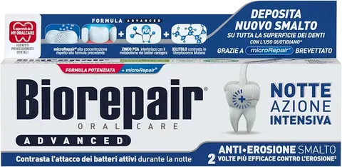 Biorepair Noc Anty-erozja - pasta do zębów intensywna odbudowa nocą (75 ml)