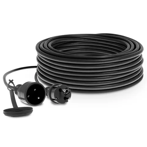 Przedłużacz jednogniazdowy warszatatowy PROFESSIONAL; IP44; 16A; H05RR-F; 3X2,5; 40m; CZARNY