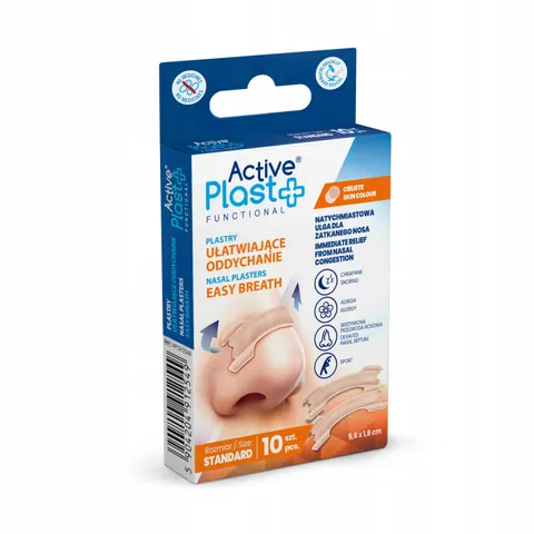 Plastry Ułatwiające Oddychanie Active Plast, Standard 5,6 × 1,8 cm, 10 szt.