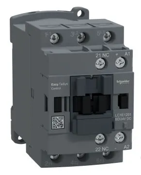 Stycznik mocy Easy TeSys 3P 12A AC-3 5,5kW, cewka: 24VDC, styki pomocnicze: 1NC; LC1E1201BD, SCHNEIDER ELECTRIC