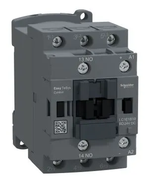 Stycznik mocy Easy TeSys 3P 12A AC-3 5,5kW, cewka 24VDC, styki pomocnicze: 1NC; LC1E1210BD, SCHNEIDER ELECTRIC