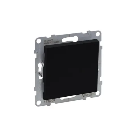 SUNO Przycisk pojedynczy 6A 250V moduł, szybkozłączki, czarny; 721409 LEGRAND