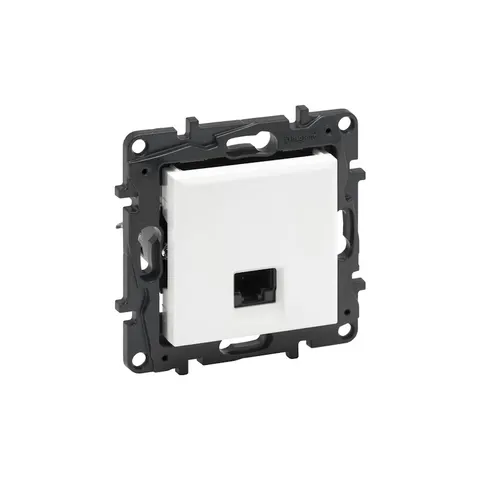 NILOE STEP Gniazdo komputerowe pojedyncze RJ45 kat. 6 UTP moduł, białe; 863163B, LEGRAND
