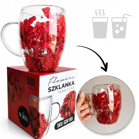 ECARLA Szklanka termiczna SZK193 czerwona